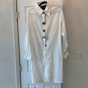 White Button-Up Dress
